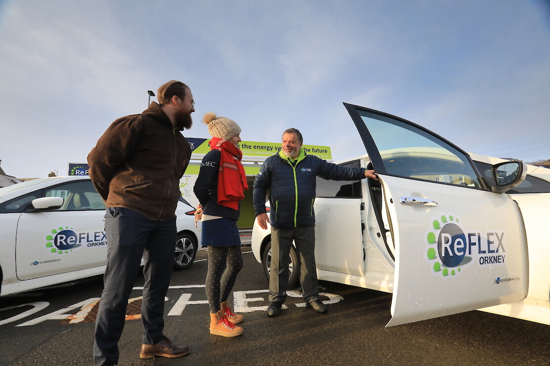 Checking out ReFLEX electric vehicles (Credit: Colin Keldie)