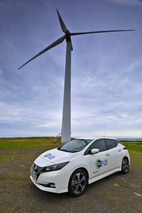ReFLEX car with wind turbine (Credit Colin Keldie)