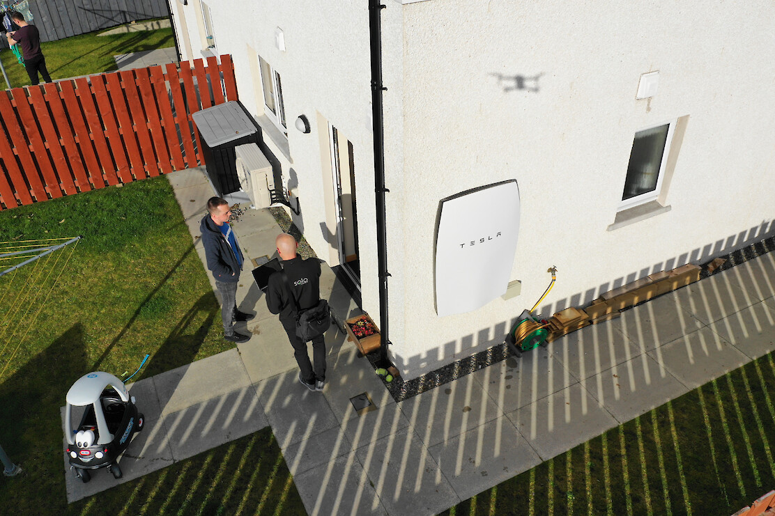 Tesla powerwall in Kirkwall (Credit: Colin Keldie)